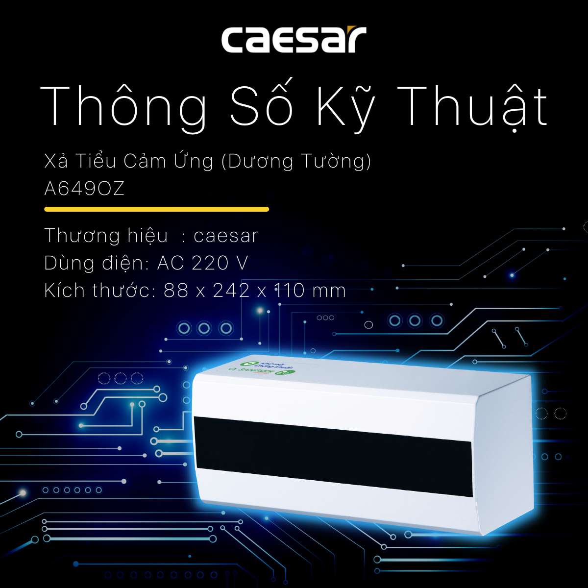Van tiểu cảm ứng tạo ozon dùng điện Caesar A649OZ - 12
