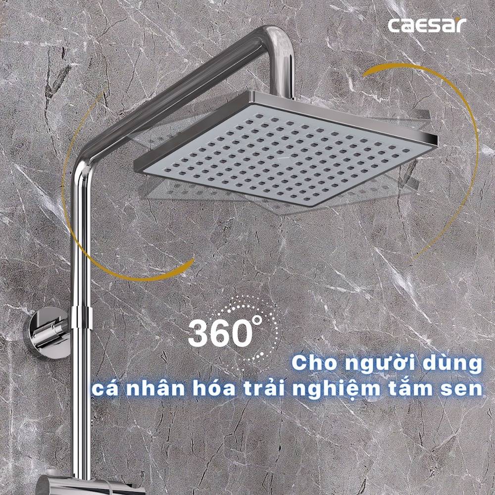 Bộ sen cây tắm đứng nóng lạnh Caesar BS124+S173C - 17