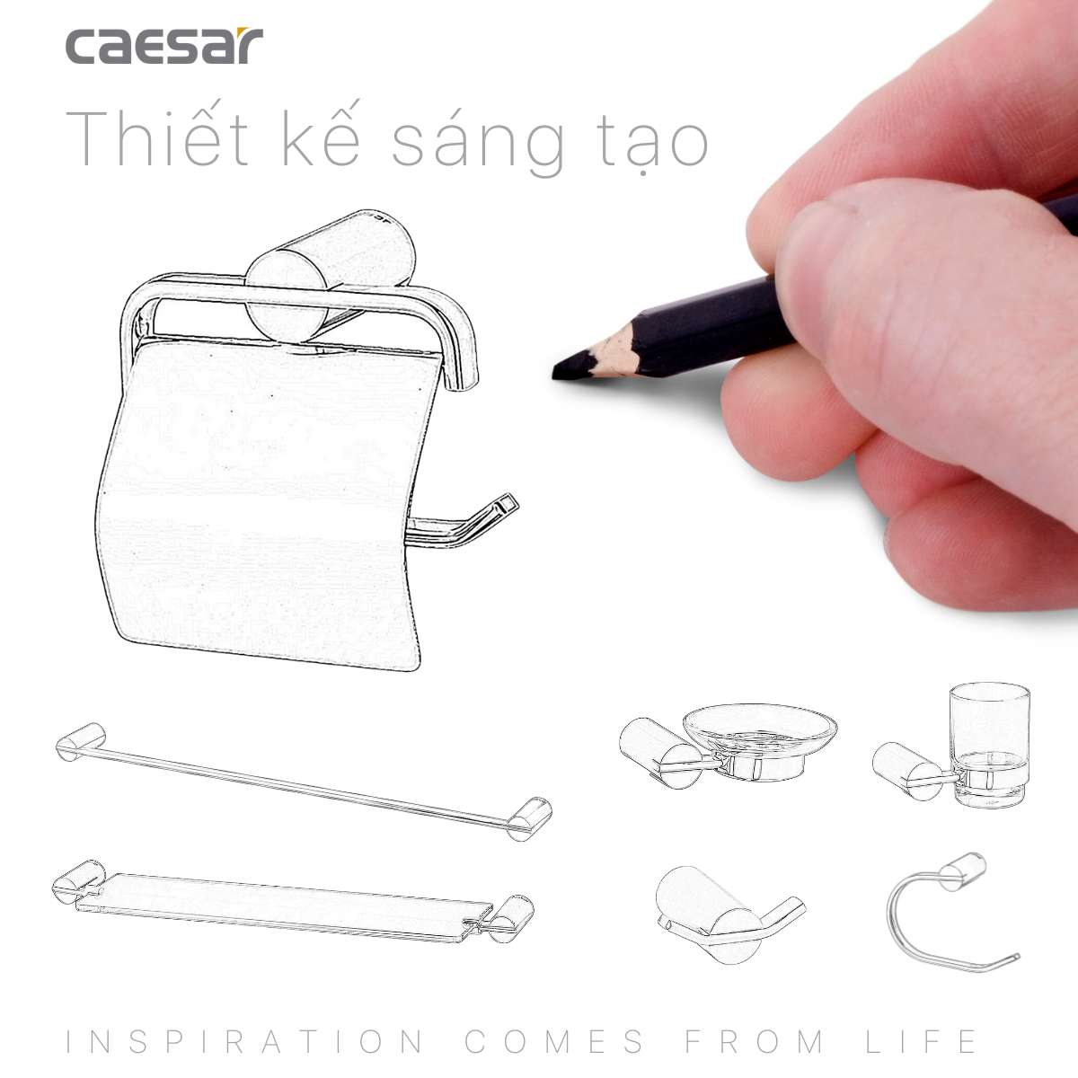 Hộp đựng giấy vệ sinh Caesar Q8304 - 5
