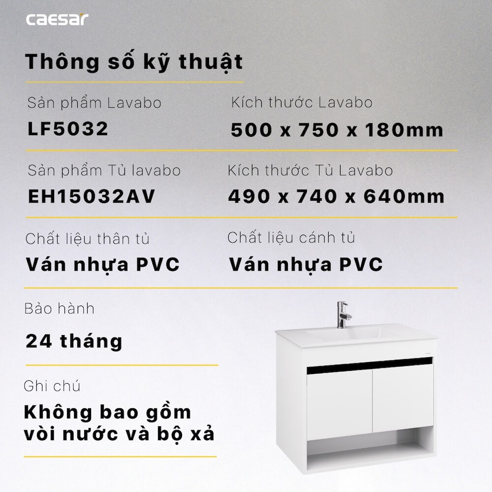 Tủ lavabo Caesar EH15032AV - 14
