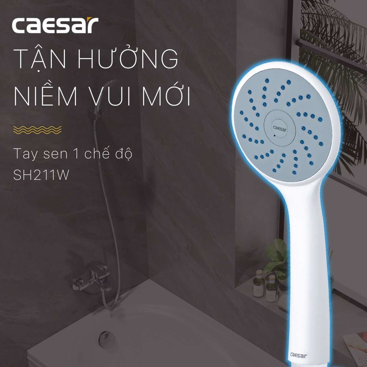 Tay sen tắm nhựa Caesar SH211W - 2