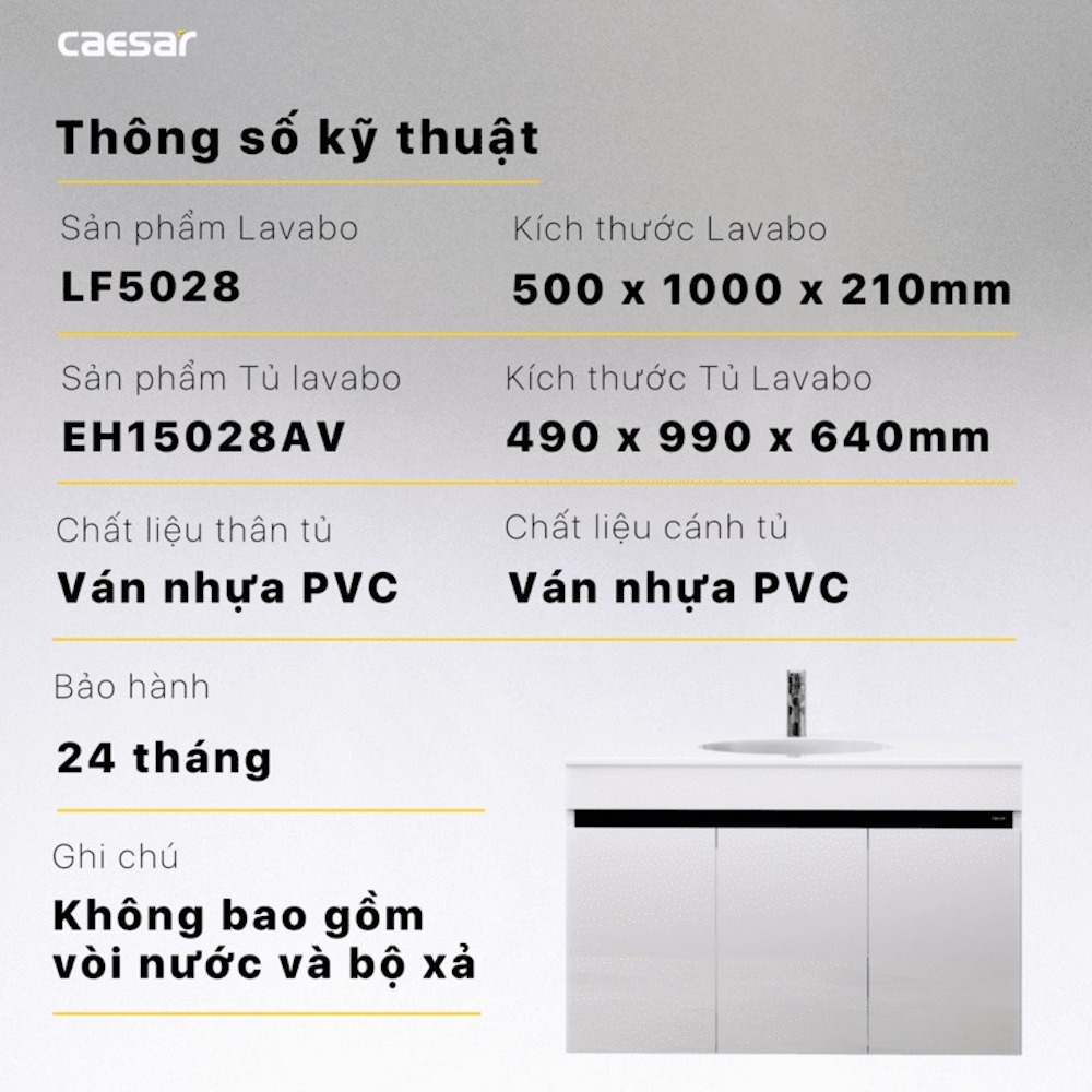 Tủ lavabo Caesar EH15028AV - 15