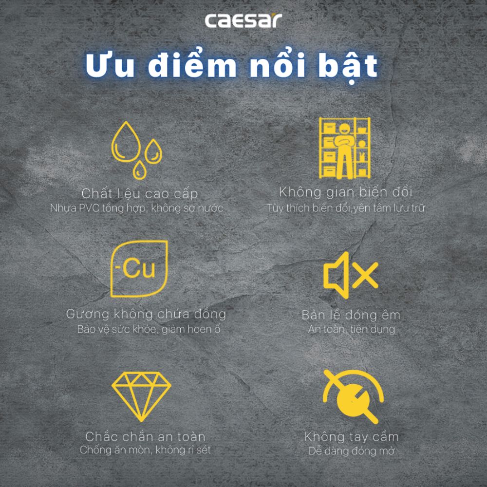 Tủ gương Caesar EM01100W7V - 6