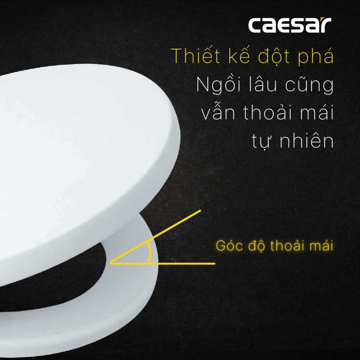 Nắp bồn cầu thường Caesar M284 - 13