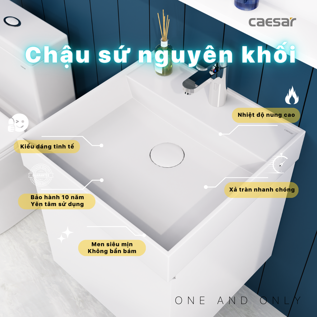 Bộ tủ lavabo Caesar LF5380+EH05380AV - 6