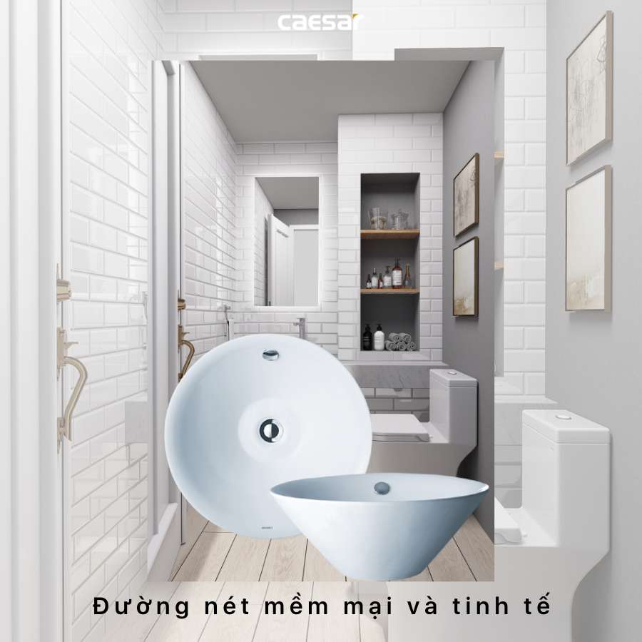 Chậu lavabo đặt bàn Caesar L5222 - 11