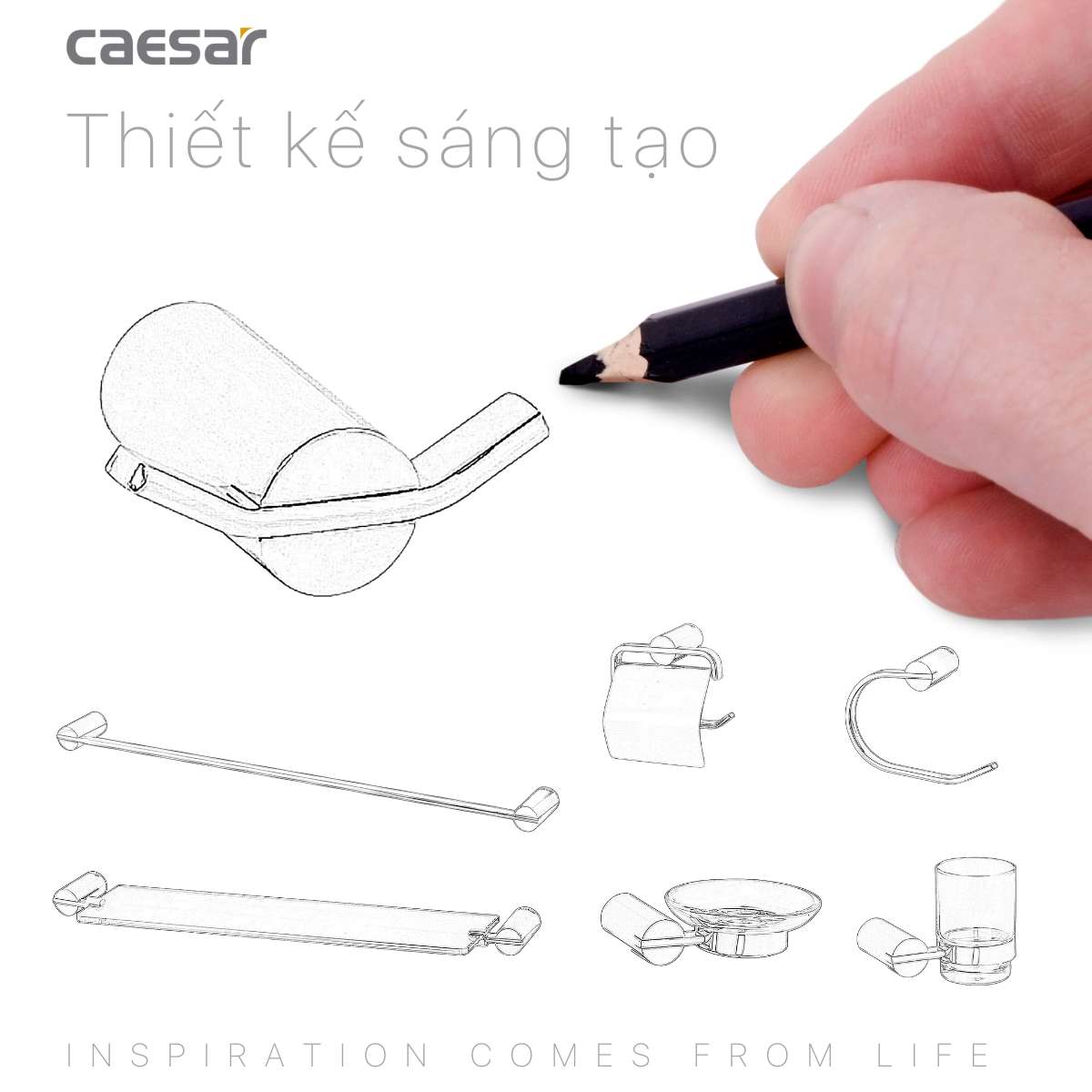 Móc áo đôi Caesar Q8307 - 9