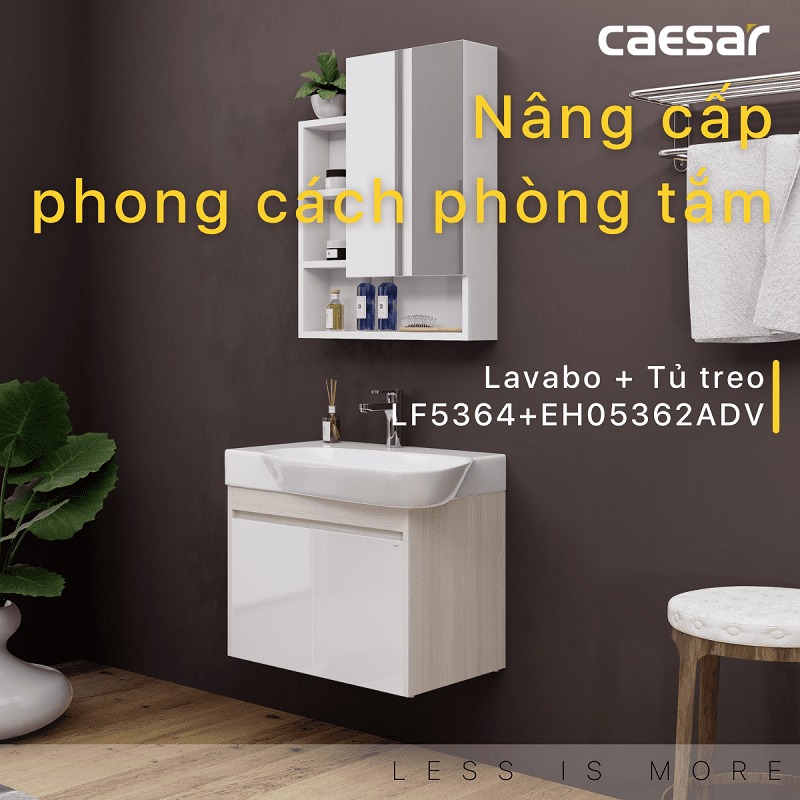 Bộ tủ lavabo Caesar LF5364+EH05362ADV - 3
