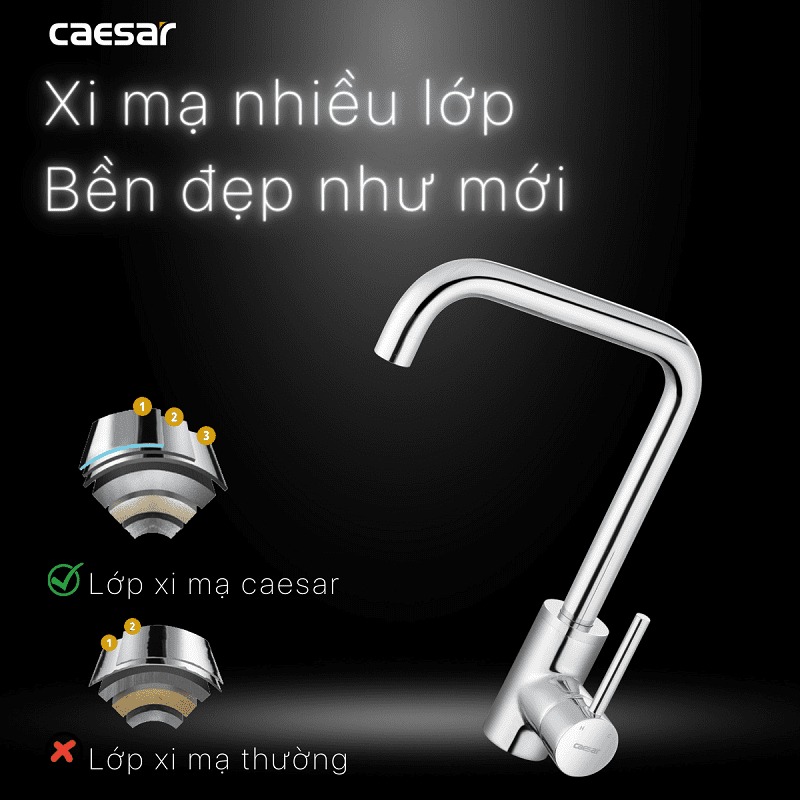 Vòi bếp nóng lạnh Caesar K685C - 24