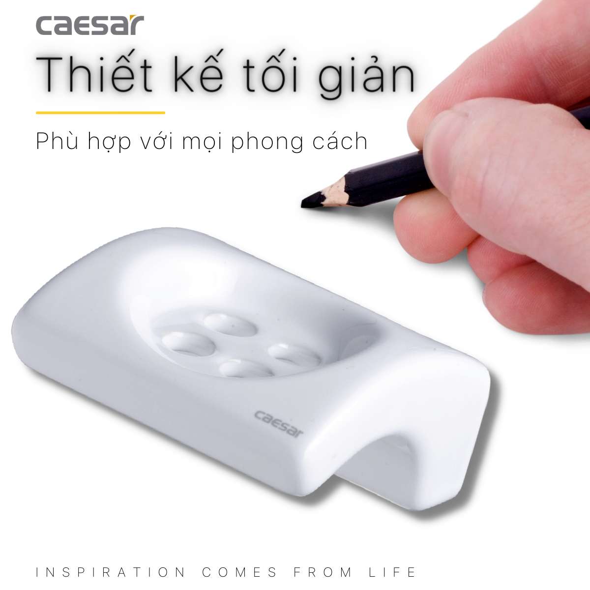 Kệ để bàn chải răng sứ Caesar Q943 - 4