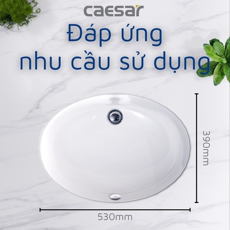 Chậu rửa mặt lavabo âm bàn Caesar L5113 - 10