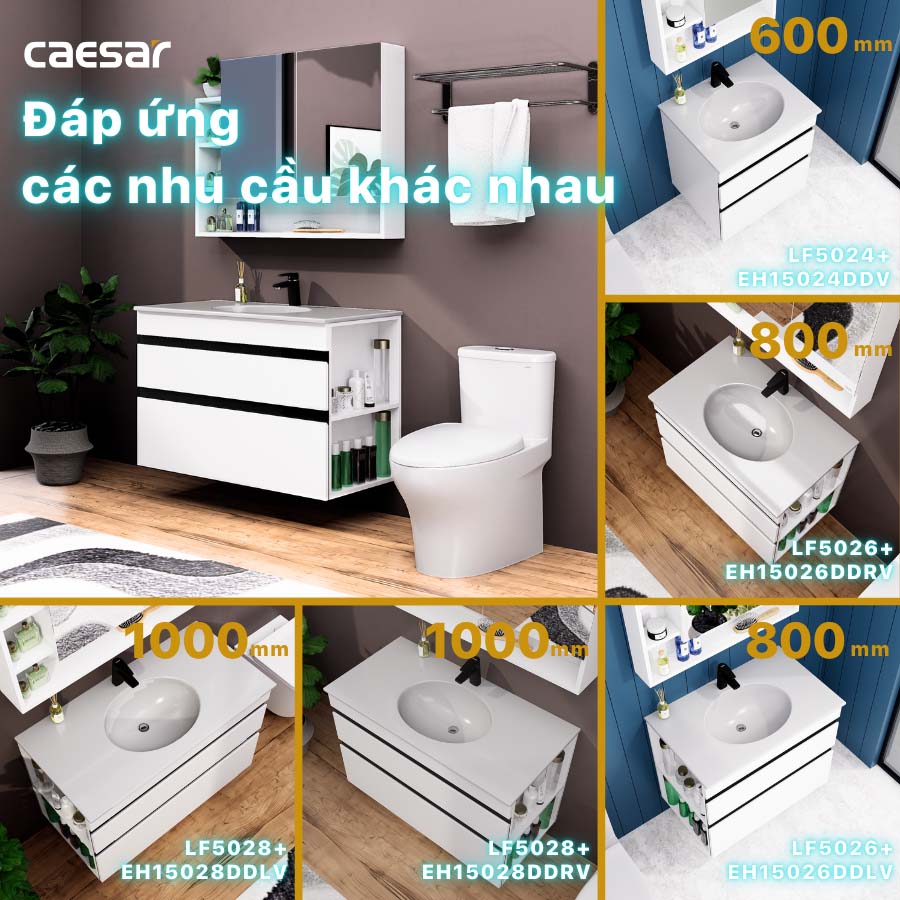 Tủ lavabo Caesar EH15028DDRV - 10