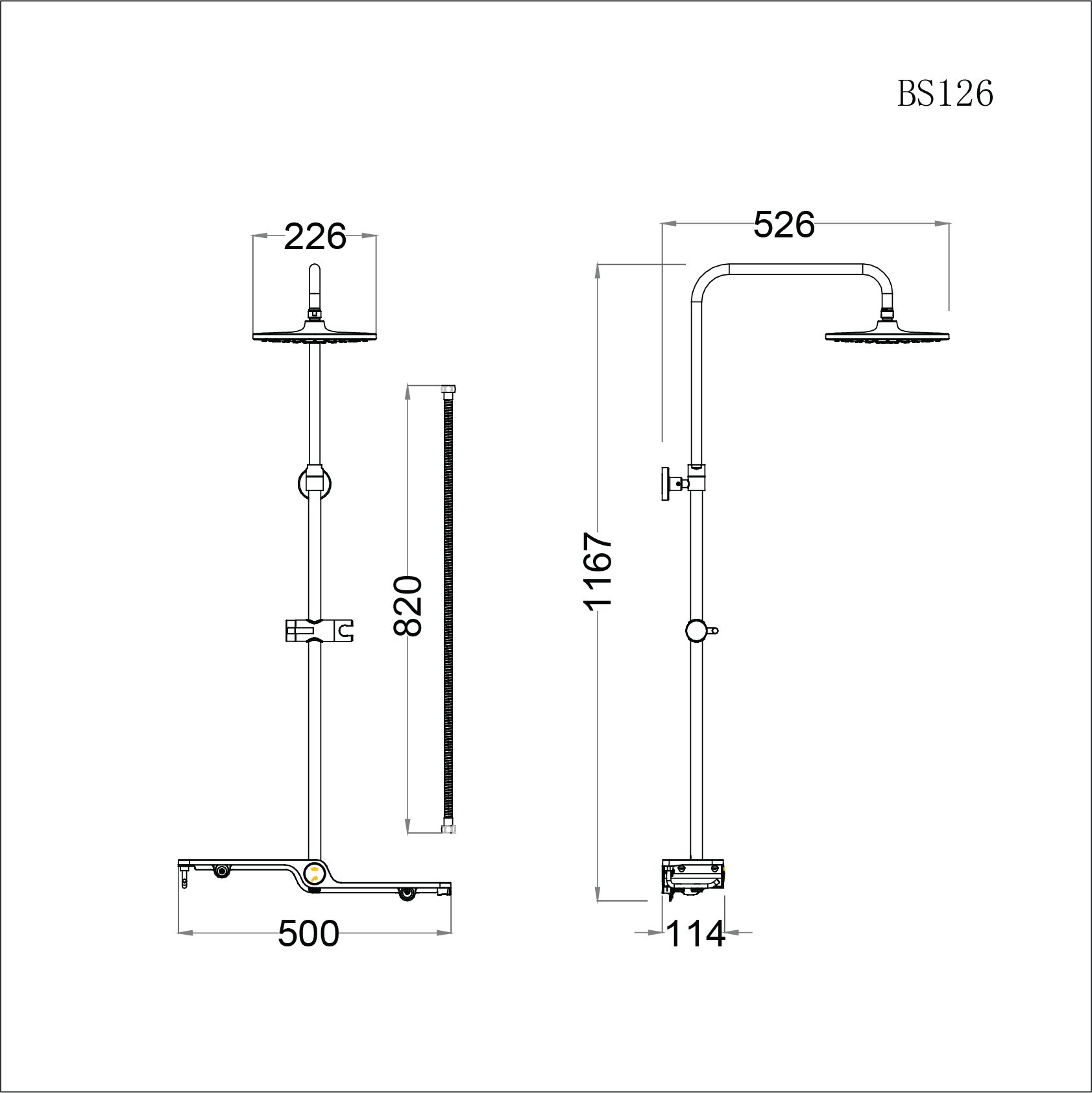 Sen cây tắm đứng Caesar BS126 - 28