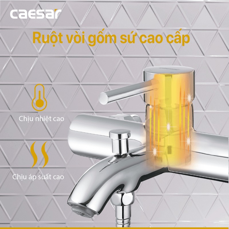 Bộ vòi sen tắm nóng lạnh Caesar S523C - 16