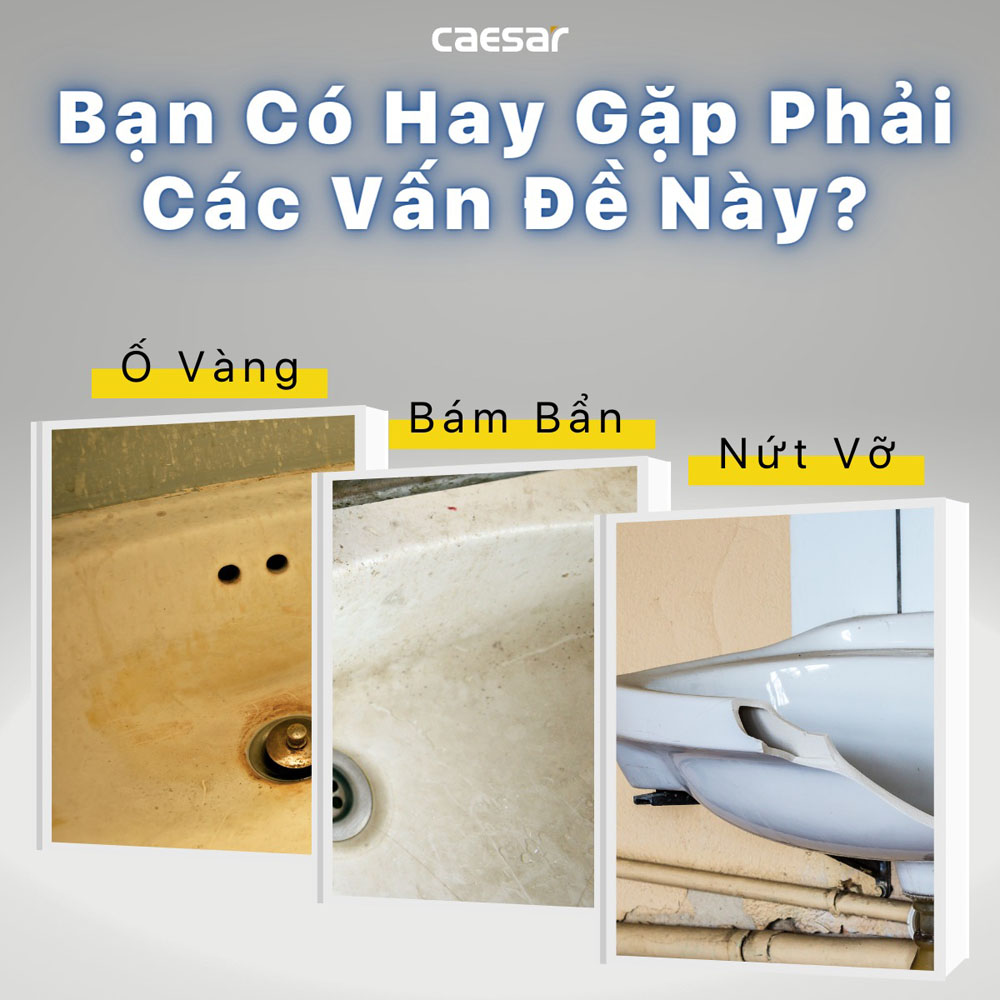 Chậu rửa lavabo treo tường Caesar LF5239L - 6
