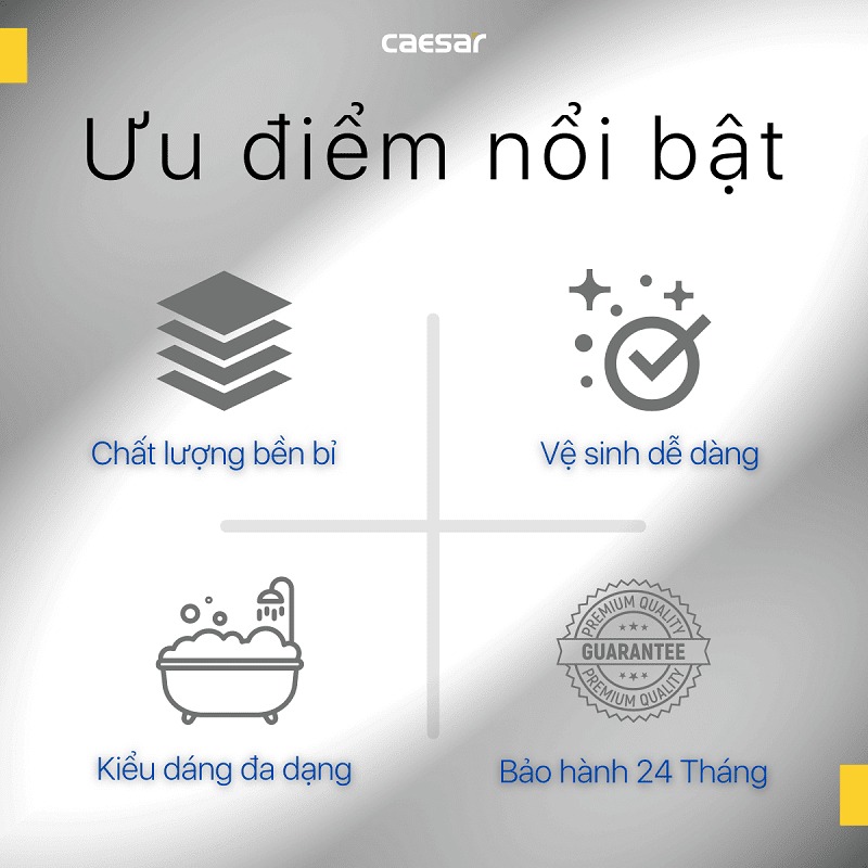 Bồn tắm xây 1m6 Caesar AT0460 - 4