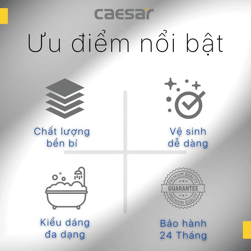 Bồn tắm xây 1m7 Caesar AT0370 - 4