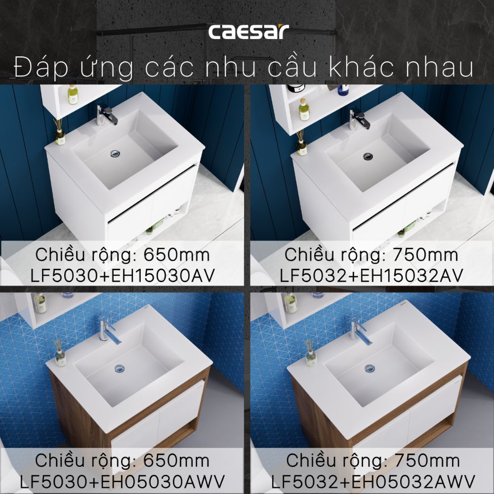 Bộ tủ lavabo Caesar LF5032+EH15032AV - 9