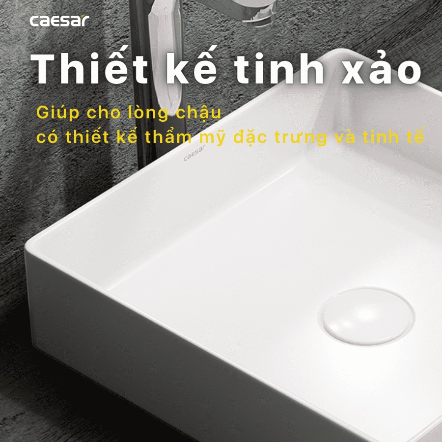 Chậu lavabo đặt bàn Caesar LF5252 - 12
