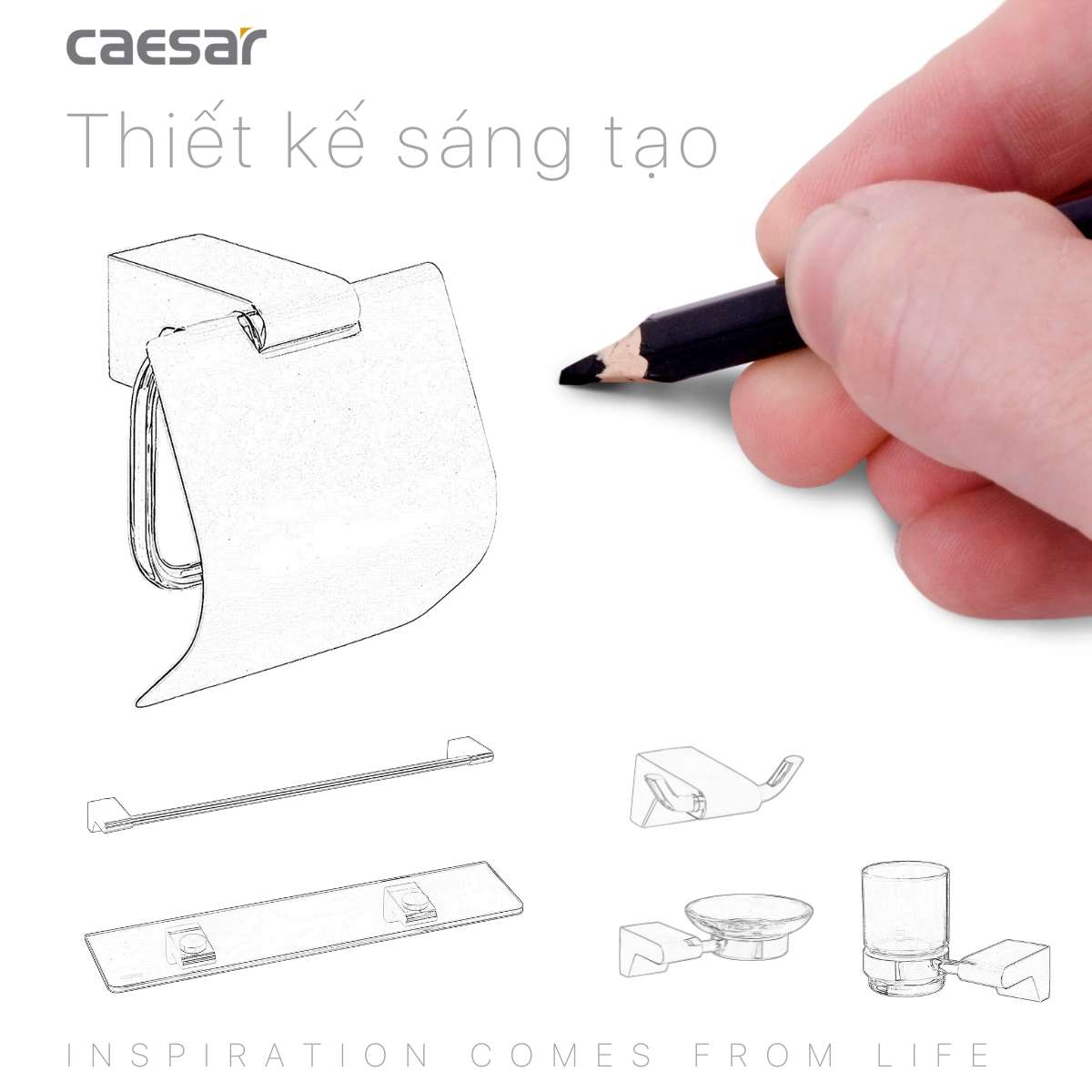 Hộp đựng giấy vệ sinh Caesar Q8804 - 9
