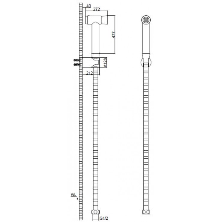 Vòi xịt vệ sinh Caesar BS310CW