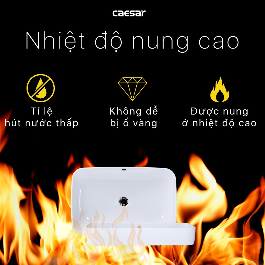 Chậu rửa lavabo đặt bàn Caesar L5262 - 13