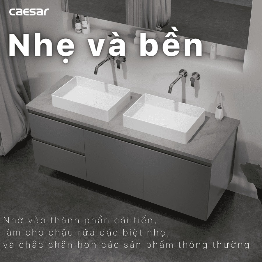 Chậu lavabo đặt bàn Caesar LF5254 - 19