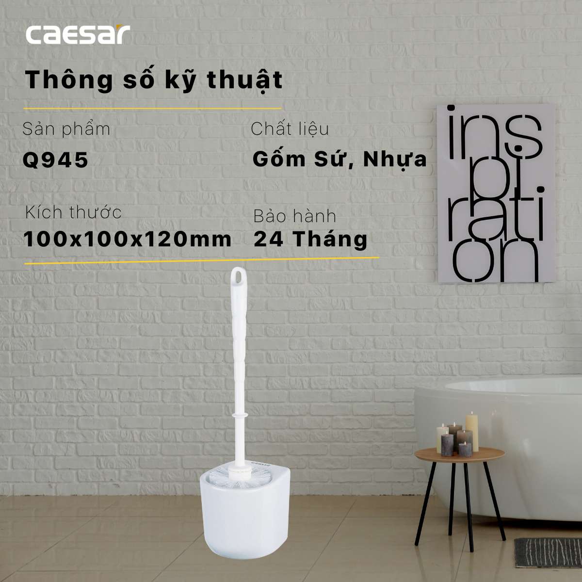 Cọ vệ sinh bồn cầu Caesar Q945 - 6