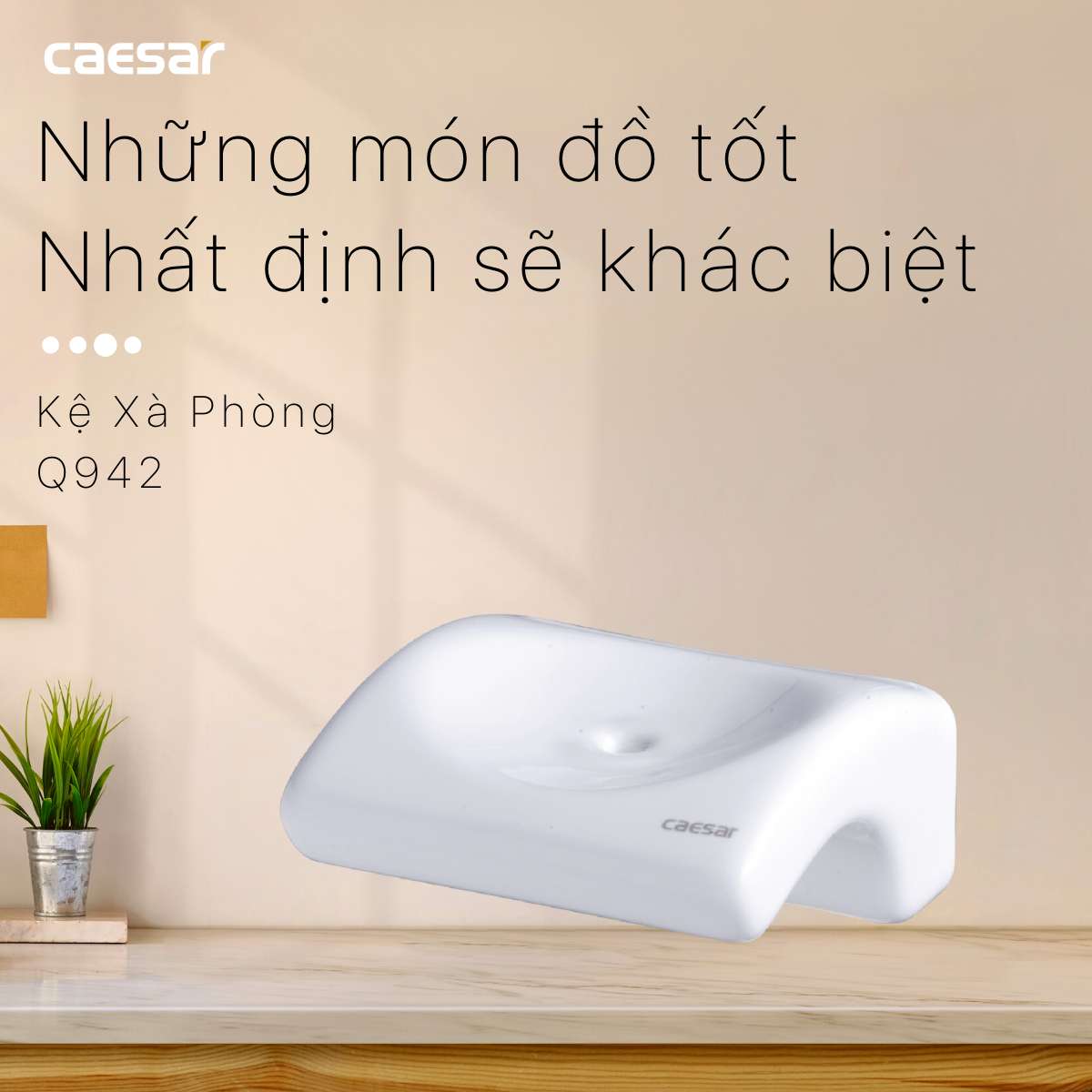 Kệ xà phòng sứ Caesar Q942 - 6