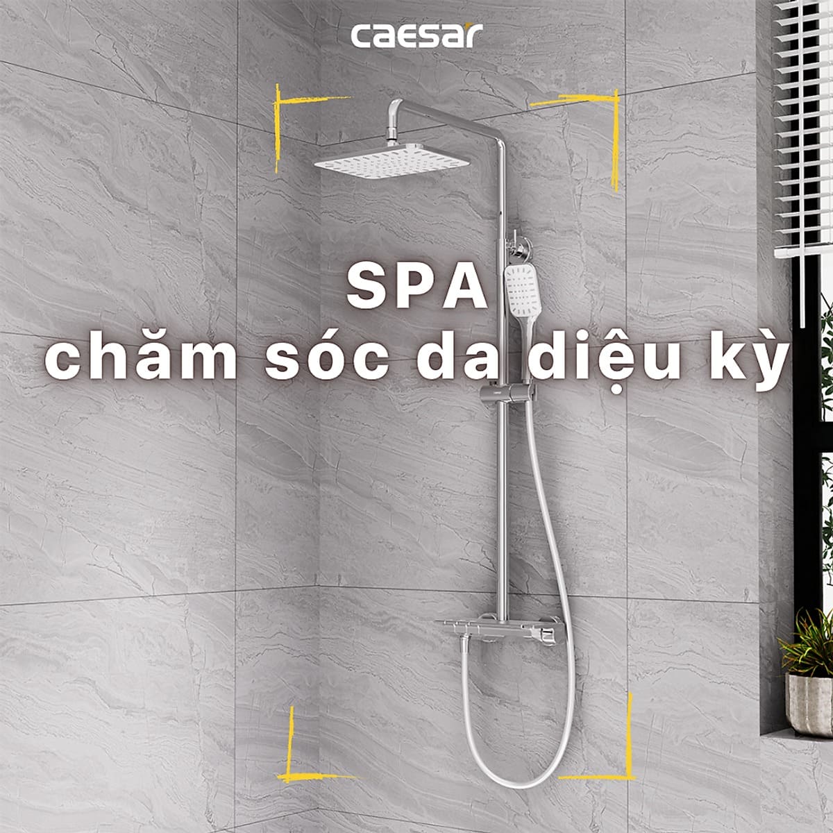 Bộ sen tắm cây nóng lạnh Caesar S688C - 17