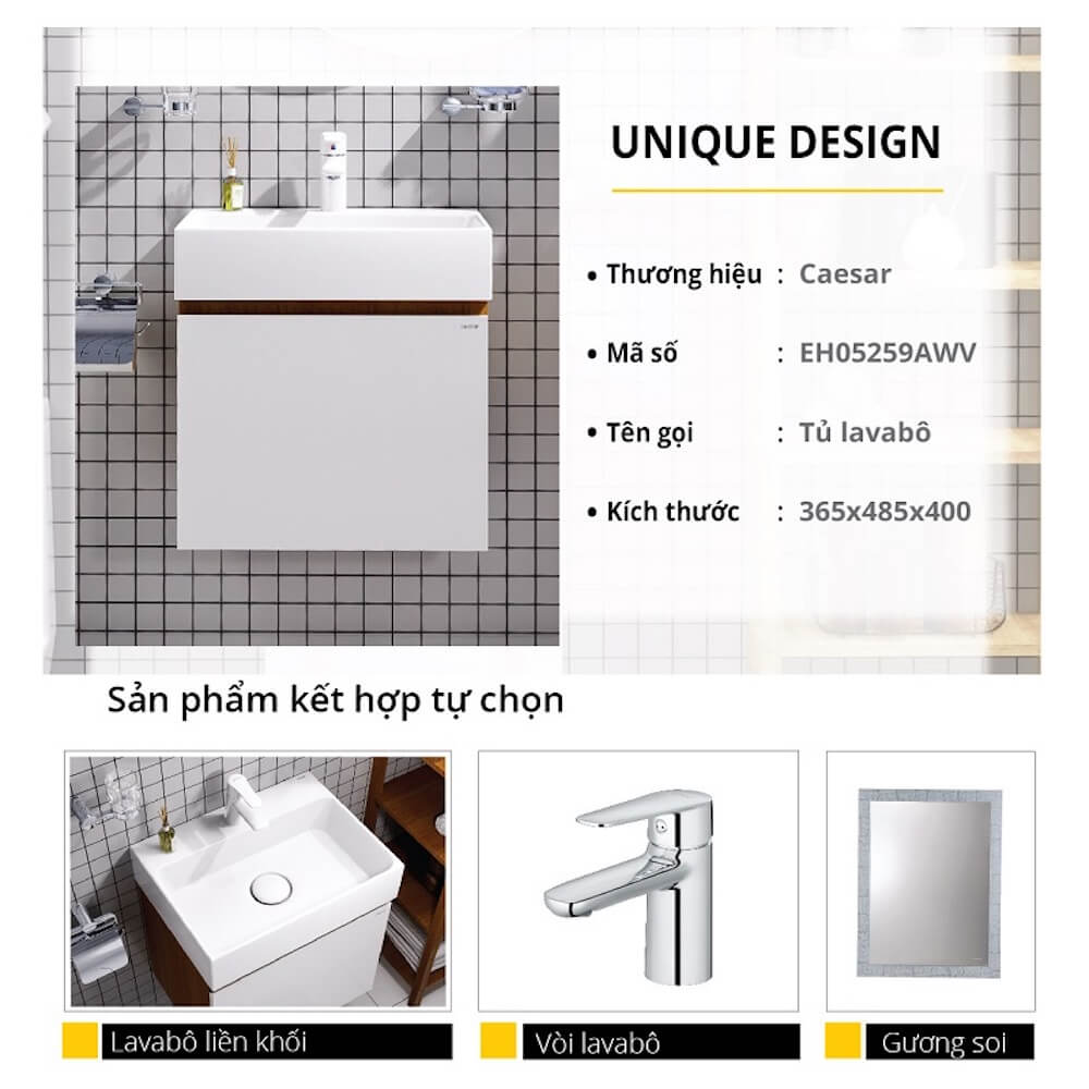 Tủ lavabo Caesar EH05259AWV - 10