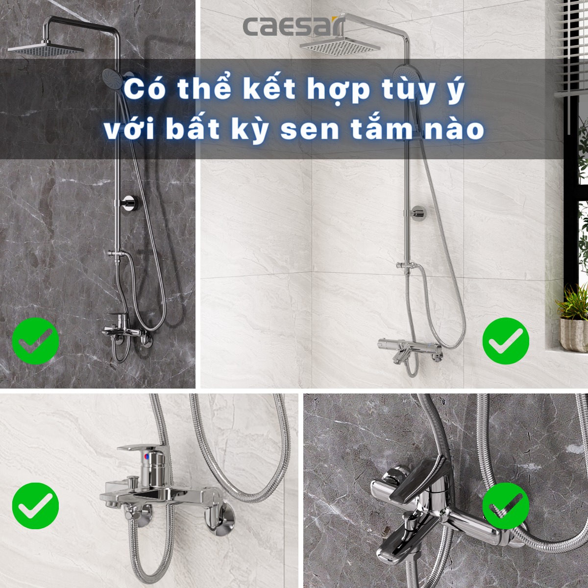 Sen cây tắm đứng Caesar BS124 - 12