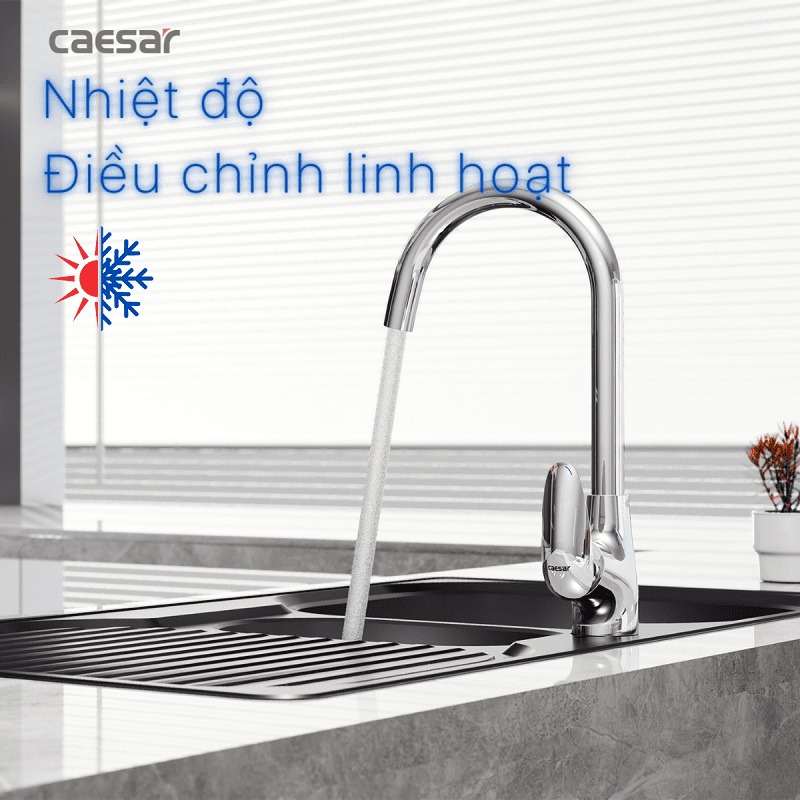 Vòi bếp nóng lạnh Caesar K815C - 18