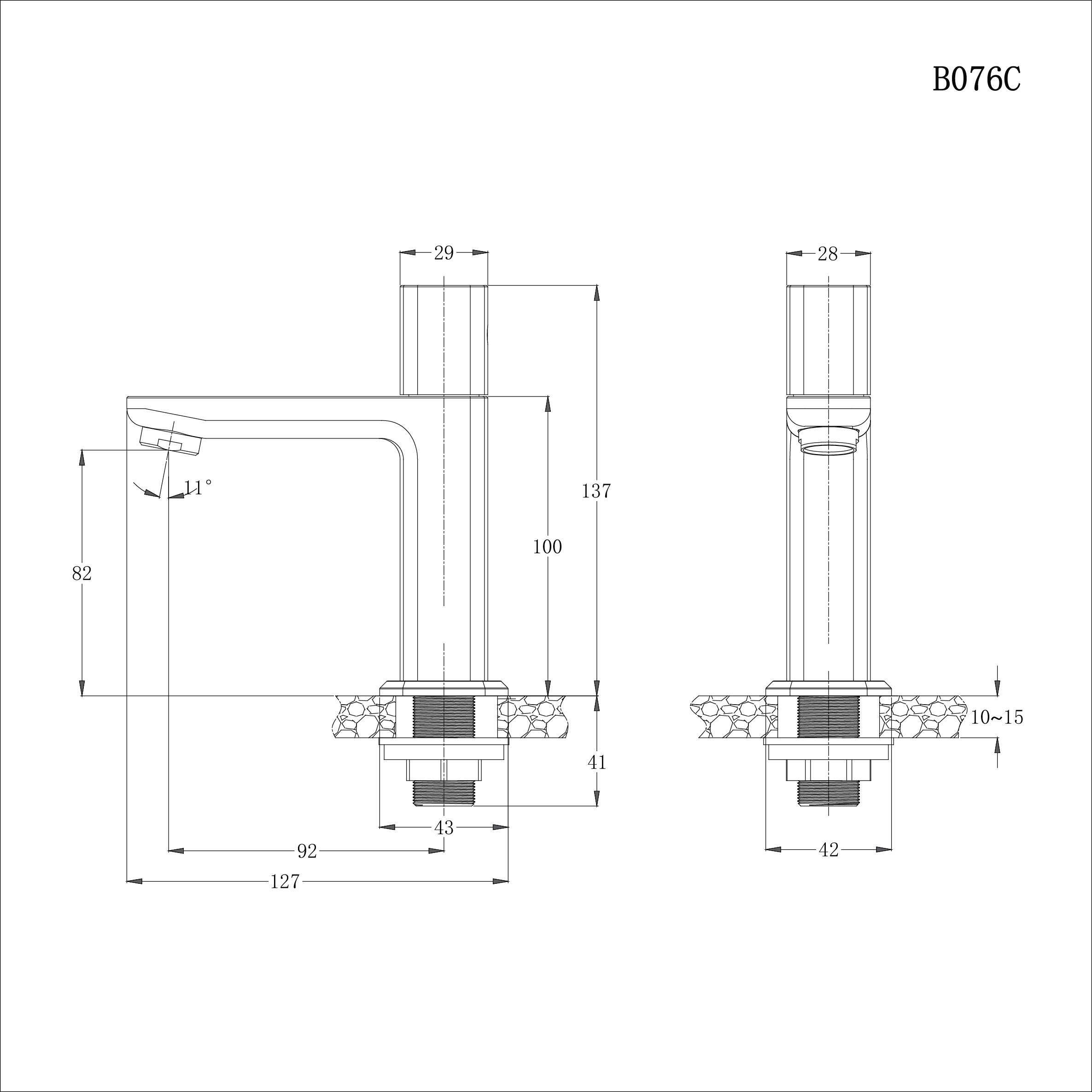 Vòi chậu lavabo lạnh Caesar B076C - 14