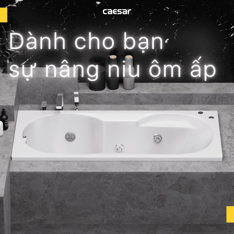 Bồn tắm xây 1m7 massage Caesar MT0370 - 8