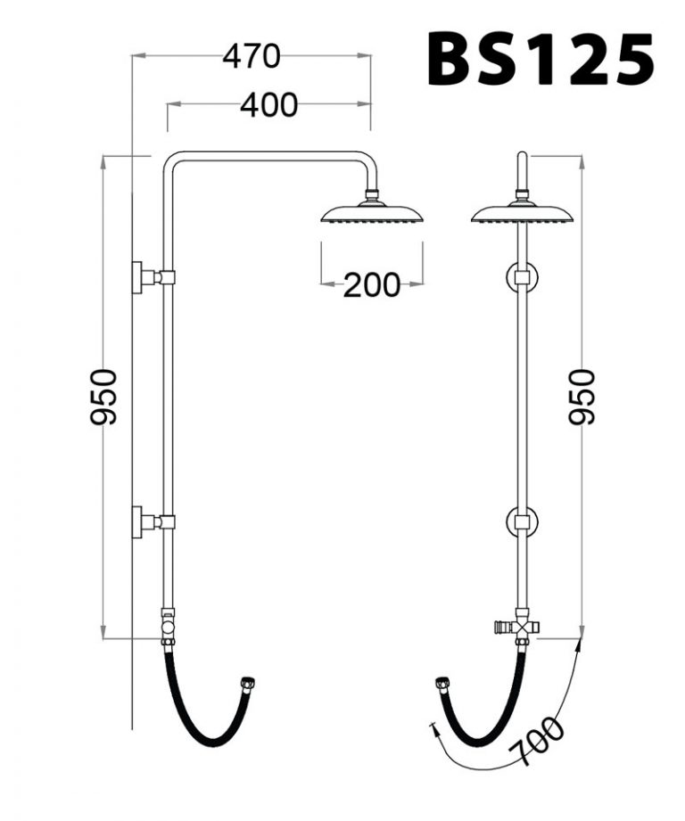 Sen cây tắm đứng Caesar BS125