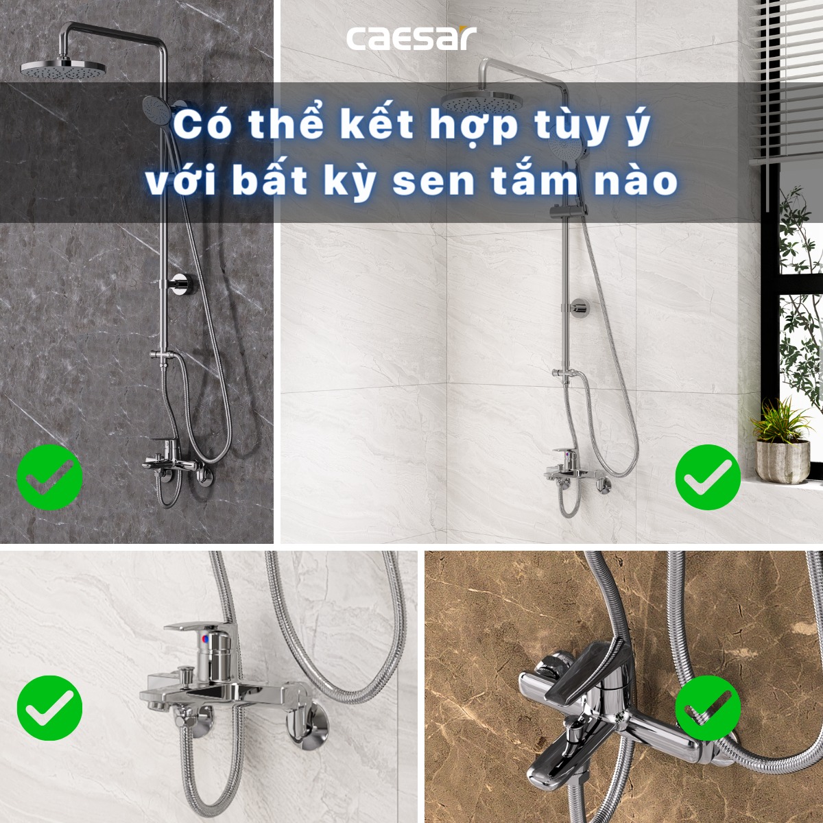 Sen cây tắm đứng Caesar BS122 - 12