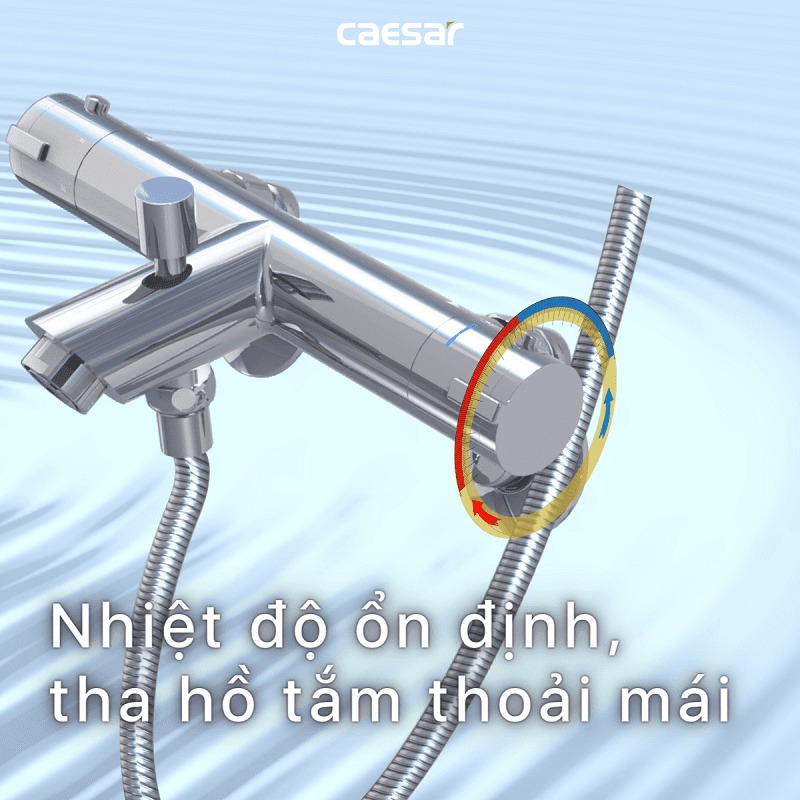 Bộ vòi sen tắm nhiệt độ Caesar TS617 - 12