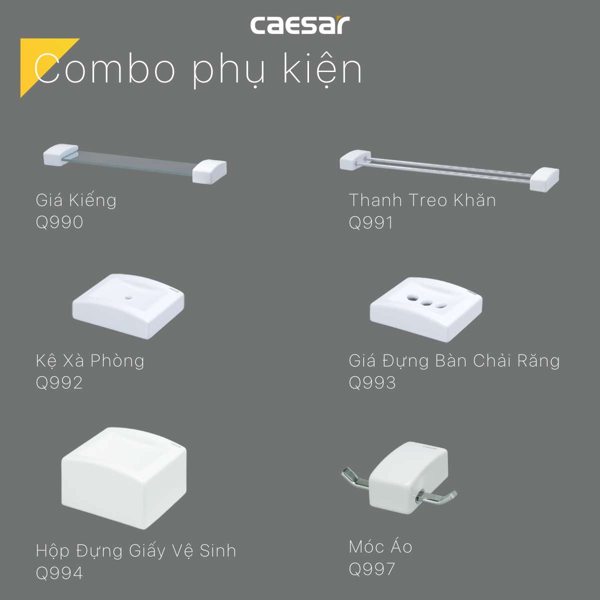 Hộp đựng giấy vệ sinh sứ Caesar Q994 - 12