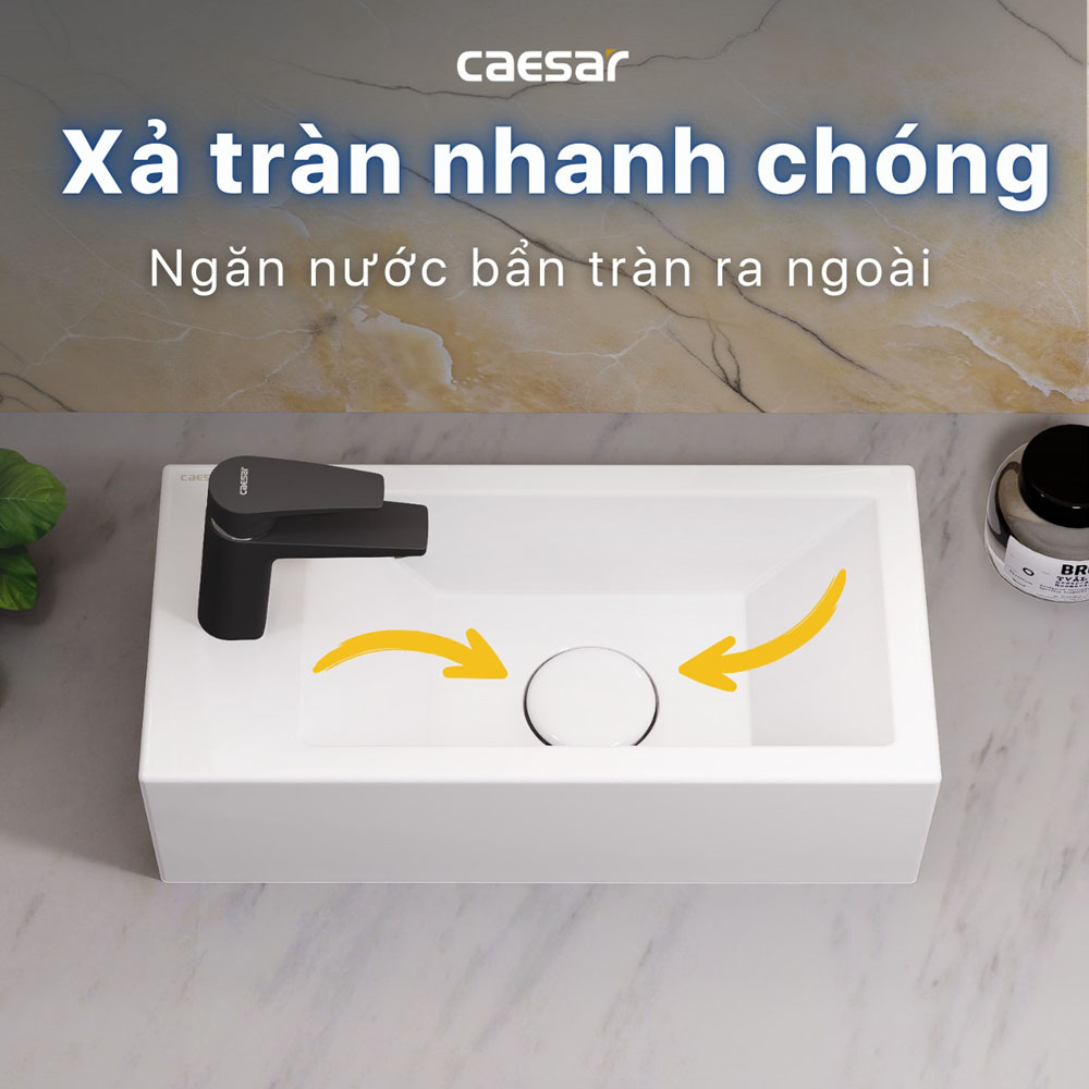 Chậu rửa lavabo treo tường Caesar LF5239L - 8
