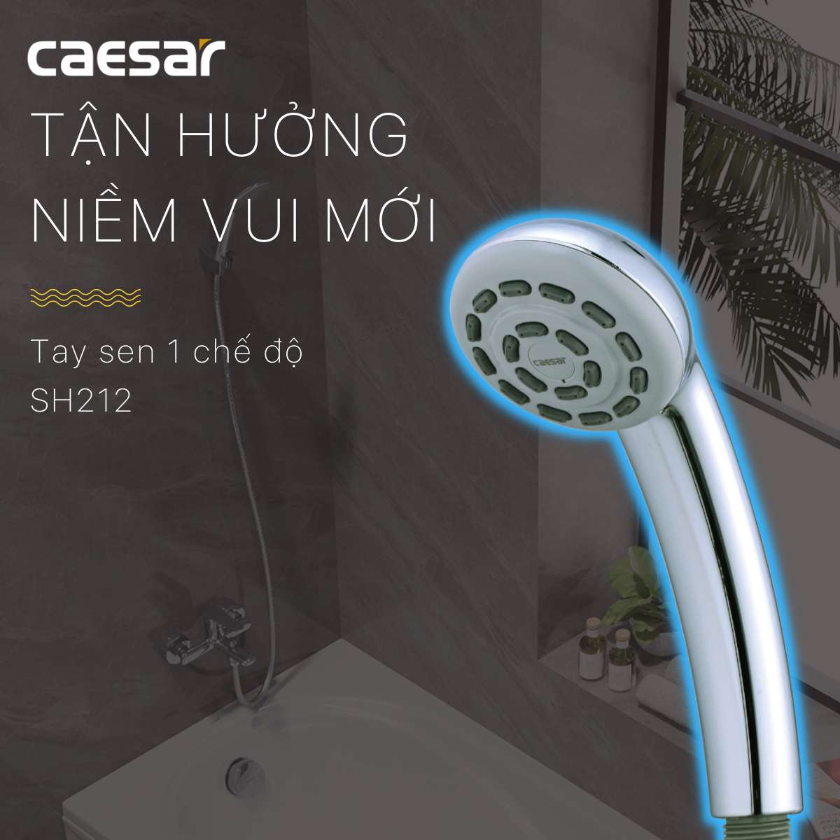 Tay sen tắm 1 chế độ Caesar SH212 - 2