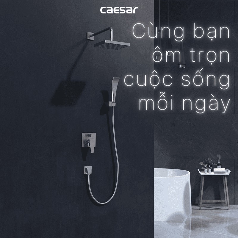 Sen tắm âm tường nóng lạnh Caesar BS641 - 10
