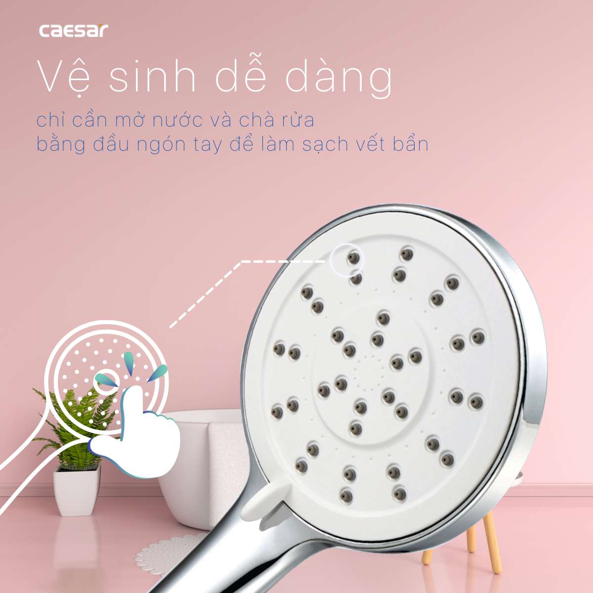 Tay sen tắm 3 chế độ Caesar SH237V - 8