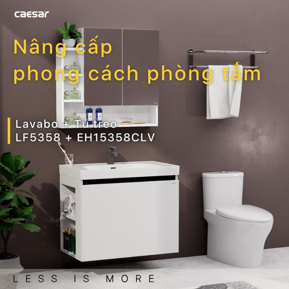 Bộ tủ lavabo Caesar LF5358+EH15358CLV - 4