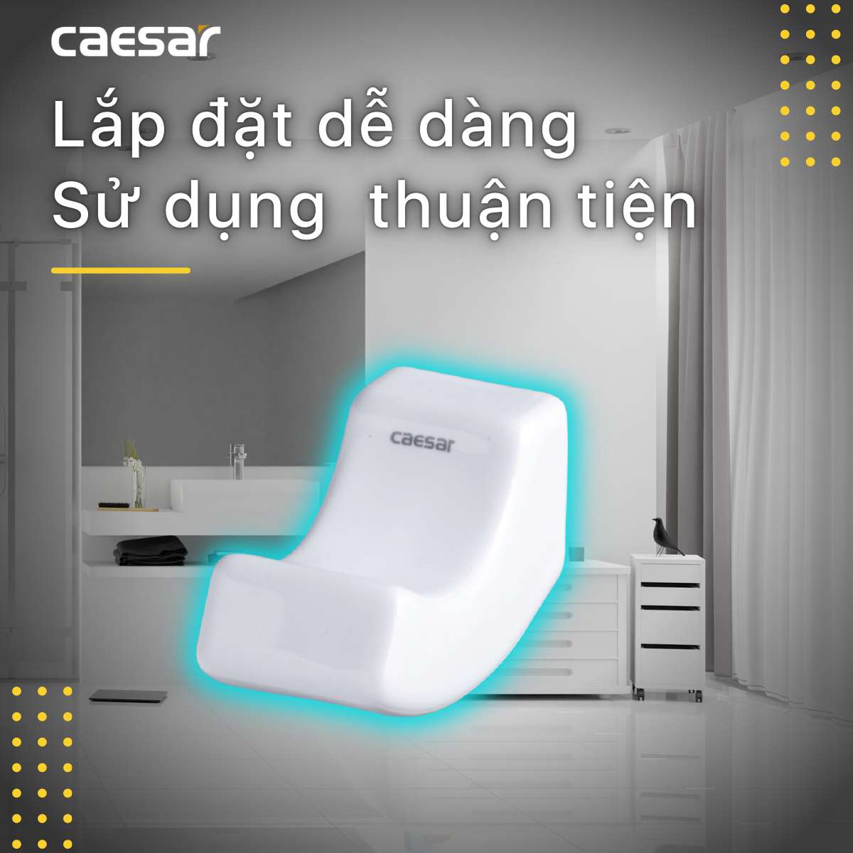 Móc áo đơn bằng sứ Caesar Q947 - 9