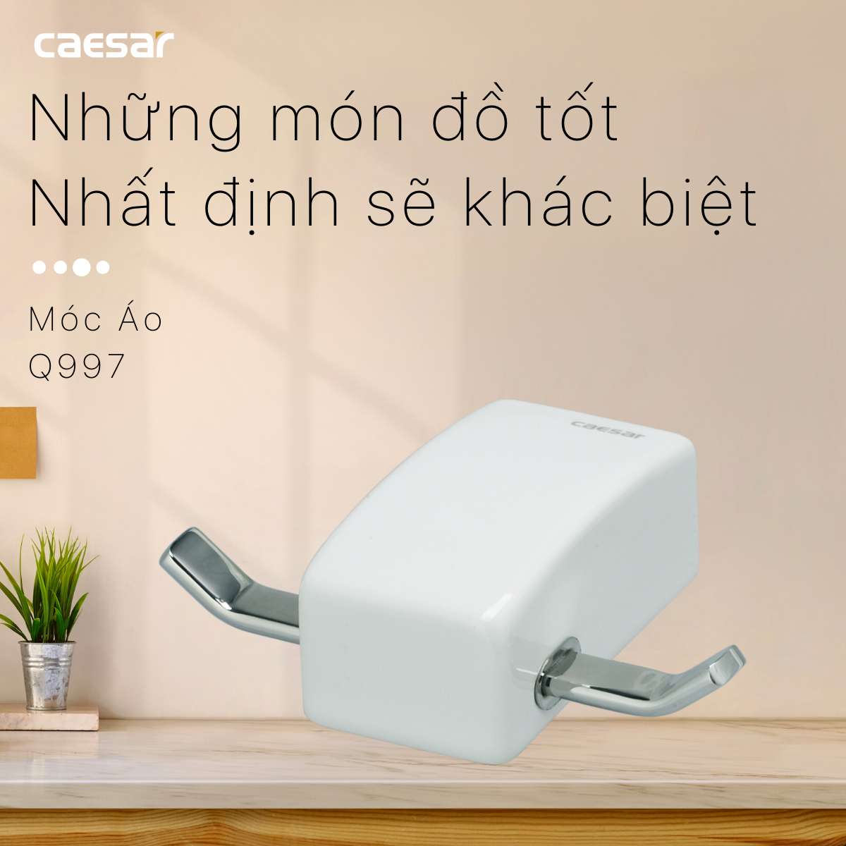 Móc áo đôi Caesar Q997 - 5