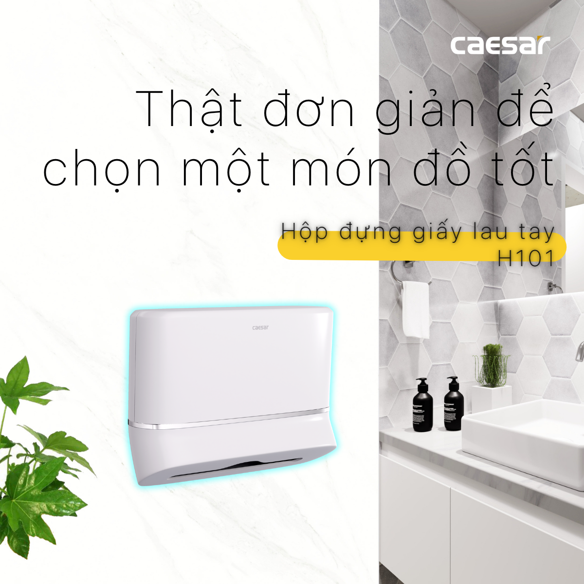 Hộp giấy vệ sinh Caesar H101 - 15