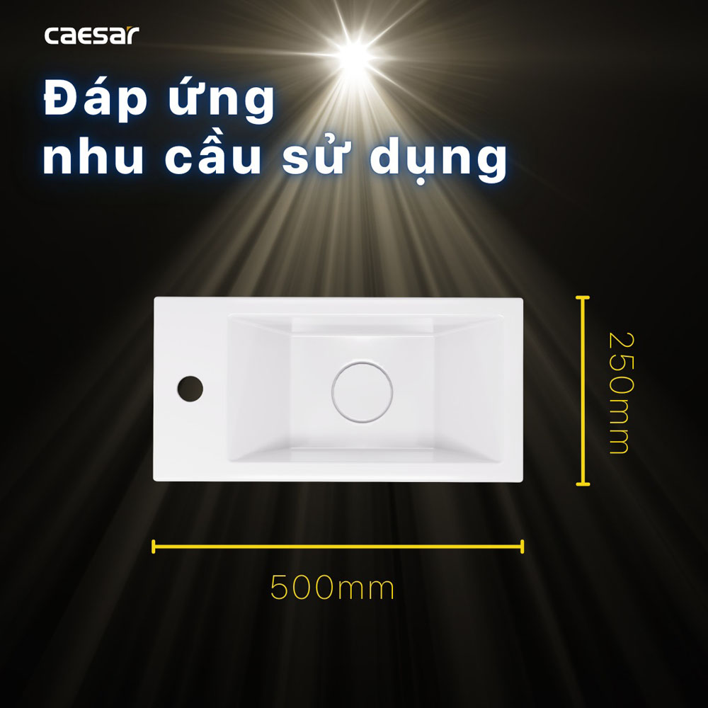 Chậu rửa lavabo treo tường Caesar LF5239L - 10
