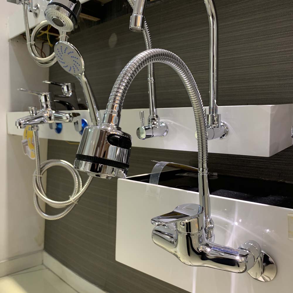 Vòi bếp nóng lạnh gắn tường Caesar K526C - 5