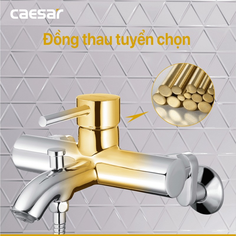 Bộ vòi sen tắm nóng lạnh Caesar S523C - 14
